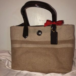 NWT COACH WOOL HANDBAG PURSE